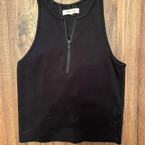 Madewell navy zipper top